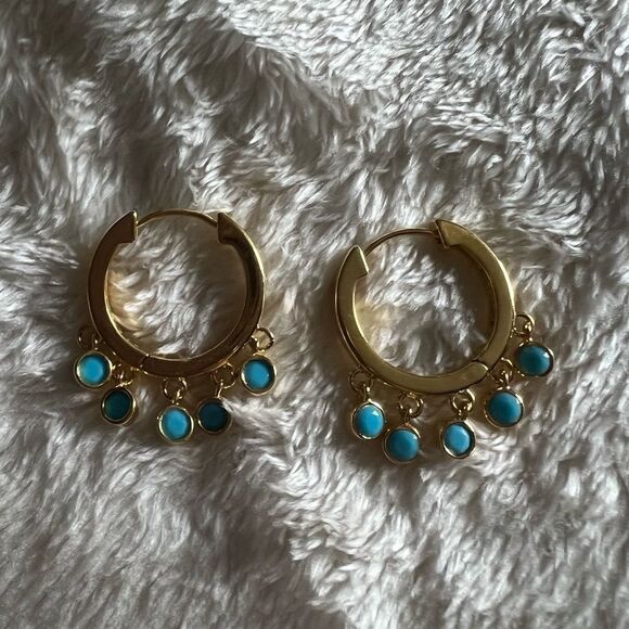 RIVKA FRIEDMAN Turquoise Crystal Dangle
Earrings - Picture 2 of 4